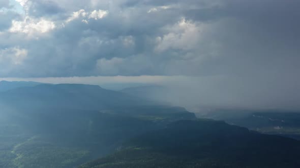 Aerial Summer Mountain Landscape