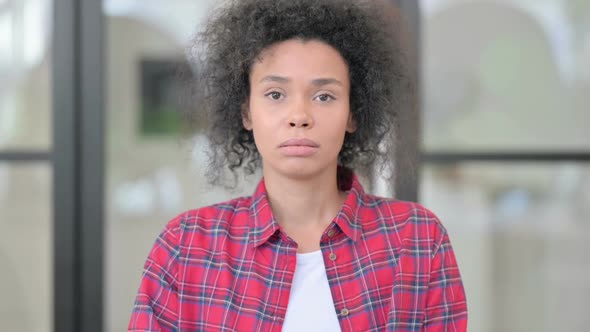 Portrait of Sad African Woman Feeling Upset