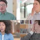Collage of Sleepy Different Races People Yawning - VideoHive Item for Sale