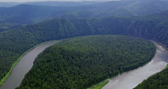 Taking Off Over the Taiga on a Drone