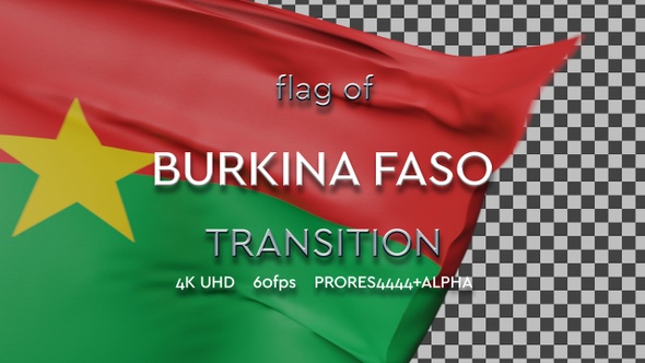 Flag of Burkina Faso Transition | UHD | 60fps