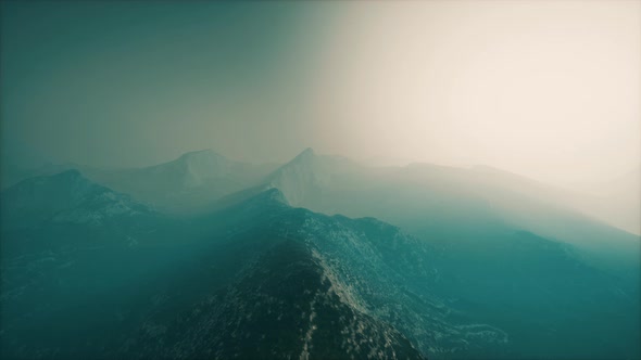 Morning Fog in Mountain of Afghanistan