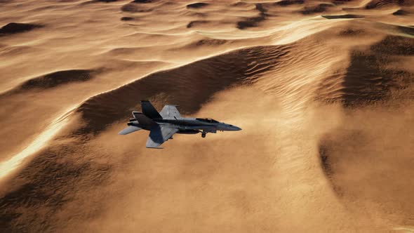 American Military Plane Over the Desert