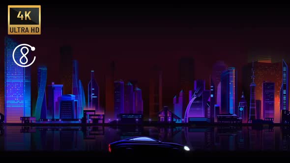4K - Sci-fi City and Night alt