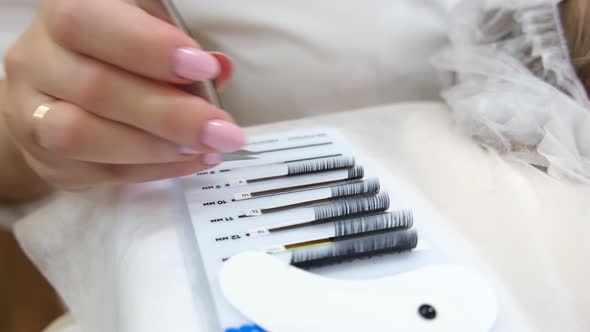 Eyelash Extension Procedure Close Up