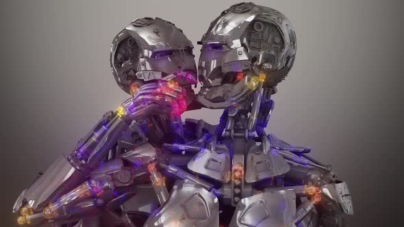 Robot Couple Hd