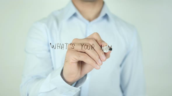 What's Your Name ?, Writing On Transparent Screen