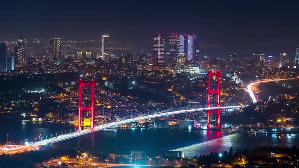 Timelapse İn Bosphorus at nigth