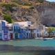 4K Fishing houses of Klima village next to dramatic cliffs on Milos island in Greece - VideoHive Item for Sale