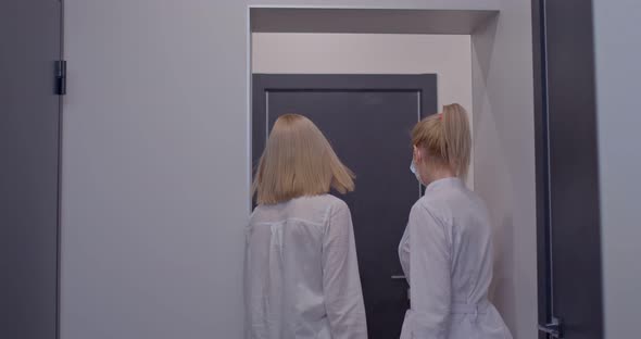 Doctor Meets the Patient and Opens the Door to the Office