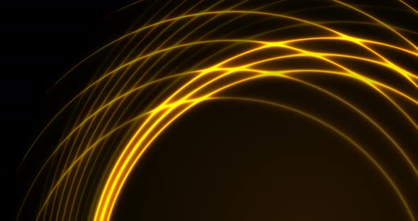 Yellow Orange Neon Laser Circles