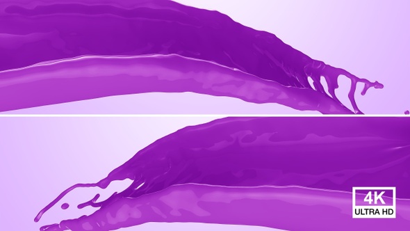 Pouring Purple Paint 4K alt