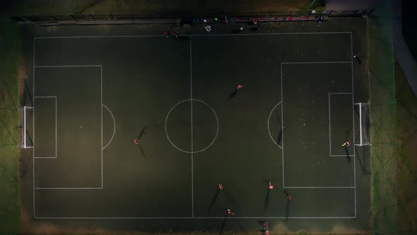 Football Field with Football Players