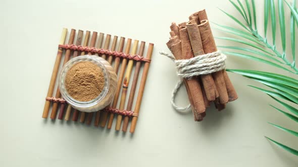 Cinnamon Sticks and Cinnamon Powder