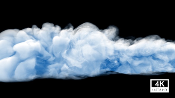 Blue Tone Smoke Slow Motion 4K