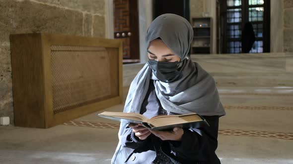 Muslim Reading Quran at Ottoman Mosque