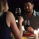 Beautiful Couple in Love Having Romantic Dinner at Night - VideoHive Item for Sale