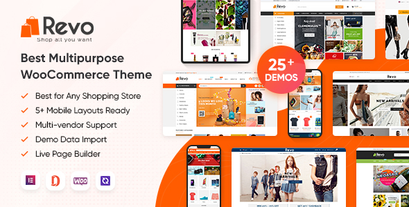 Revo - Multipurpose Elementor WooCommerce WordPress Theme (25+ Homepages & 5+ Mobile Layouts)