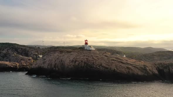 Coastal Lighthouse. Lindesnes Lighthouse Is a Coastal Lighthouse at the Southernmost Tip of Norway