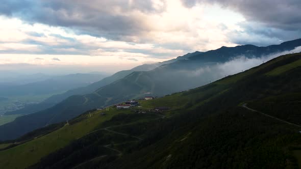 The aerial view of Hakuba