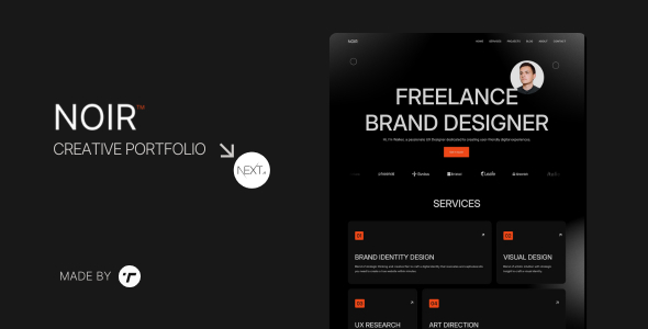 Noir – Creative Portfolio NextJs Template – 0 Sold!