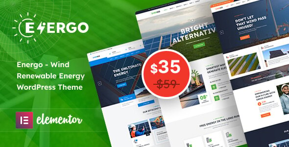 Energo - Wind Renewable Energy WordPress Theme