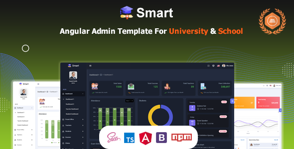 Smart - Angular 19+ Admin Dashboard Template for University, School & Colleges