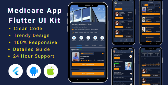 Medicare App Flutter UI Kit