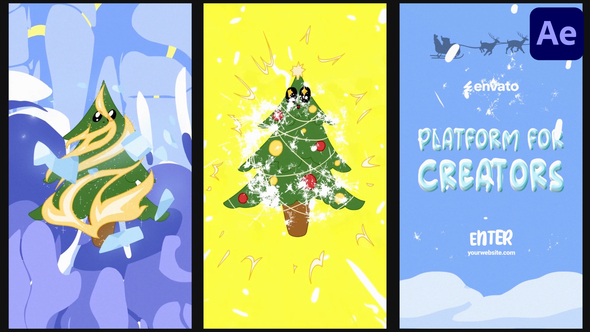 Christmas Tree Logo| After Effects alt