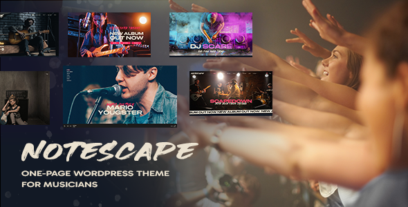 Notescape - One-Page Music WordPress Theme