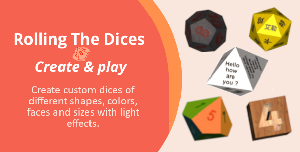 Rolling The Dices - Multipurpose 3d dices for games