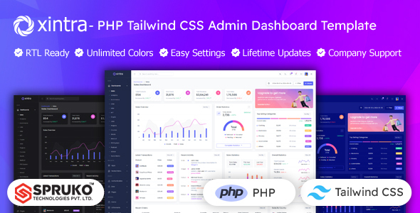 Xintra - PHP Tailwind CSS Admin Panel Template