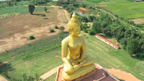 Big Golden Buddha Statue in Chiang Rai, Chiang Mai Province, Thailand