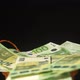 Falling Euro bills in a symbolic wicker basket as a money rain symbol - VideoHive Item for Sale