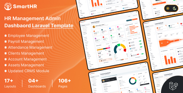 SmartHR - Laravel 11 HRMS, Payroll, CRM & Project Management Admin Dashboard Template