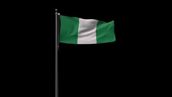 Nigeria Flag With Alpha 2K