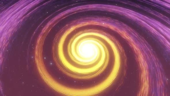 space glowing spiral lines