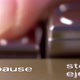 Pause Button of a Vintage Tape Recorder Pressed By a Finger Macro - VideoHive Item for Sale