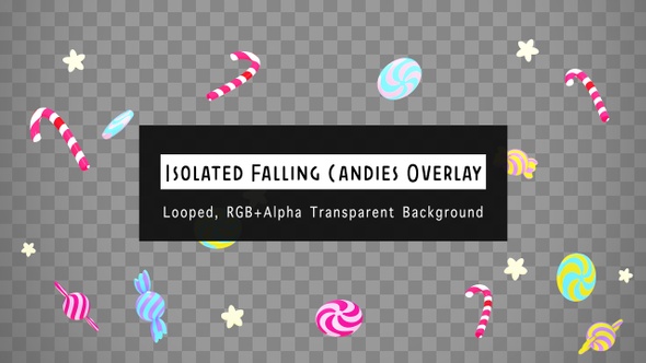 Isolated Falling Candies Overlay alt