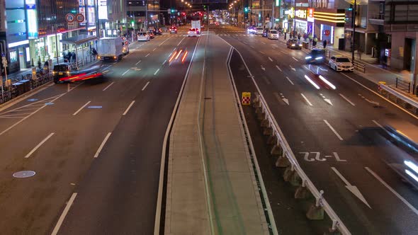 Japanese Highway Traffic Lane Car Stream Timelapse