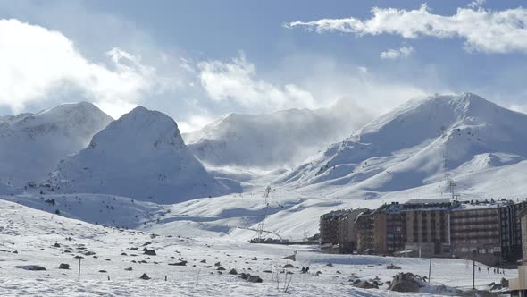 Timelapse in Pas de la Casa, Andorra. Perfect snow day but with a little wind. Fresh snow is for ear