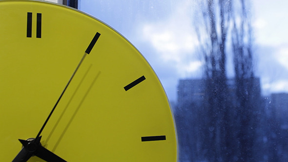 Yellow Clock Slow Time Lapse