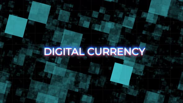Digital Currency Glitch Text Background