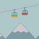 Cableway in the Snowy Mountains - VideoHive Item for Sale