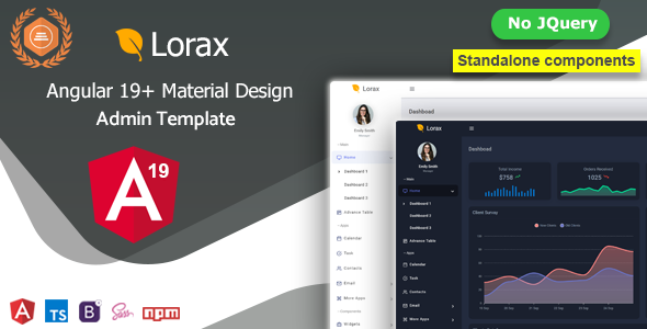 Lorax - Angular 19+ Material Design Admin Template