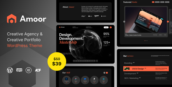 Amoor – Creative Agency & Portfolio WordPress Theme