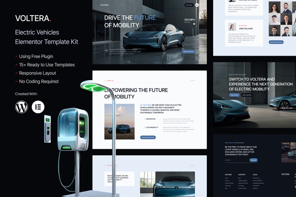 Voltera - Electric Vehicles Elementor Template Kit