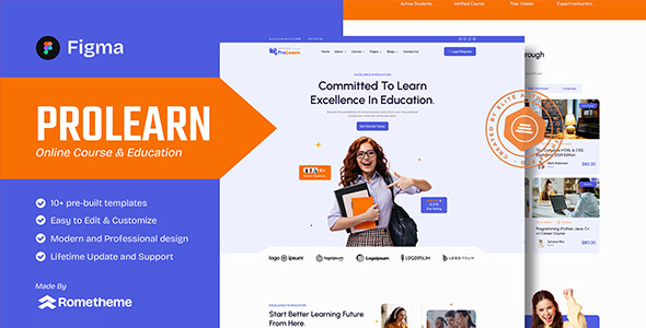 ProLearn - Online Course & Education Figma Template