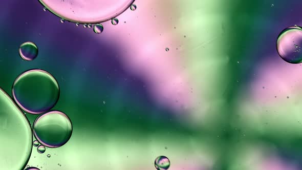 Abstract Colorful Food Oil Drops Bubbles 144