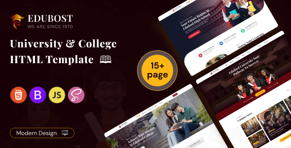 Edubost-University, Online Courses & Multi Demo Education HTML Template